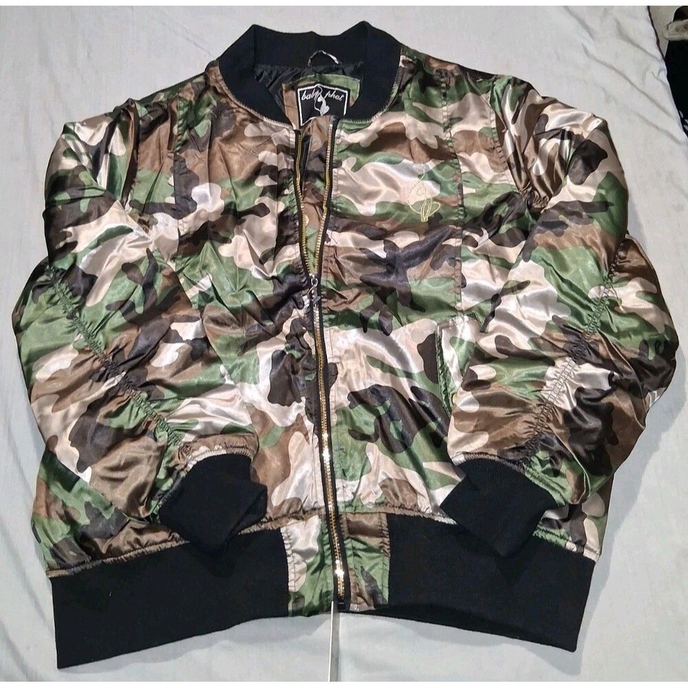 Baby Phat Camoflage Puffer Jacket Wmen's Size 2XL Outdoors Dazzle